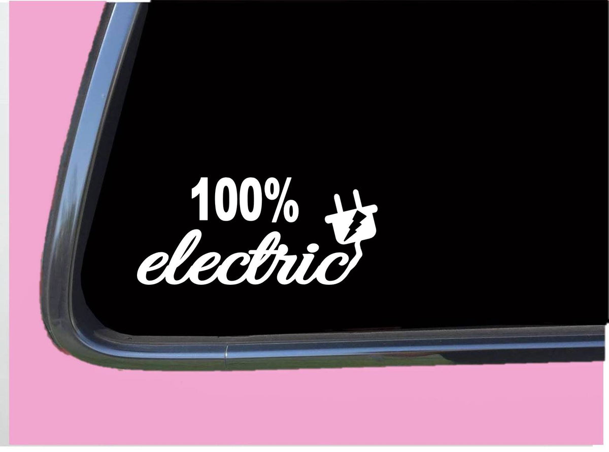 100 Percent Electric Vinyl Decal – 8 Inch