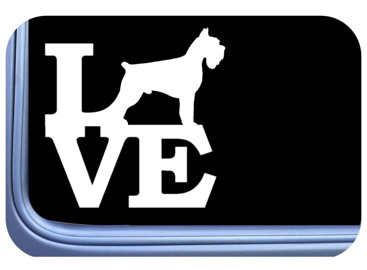 Giant Schnauzer Dog Love Vinyl Decal – 6 Inch