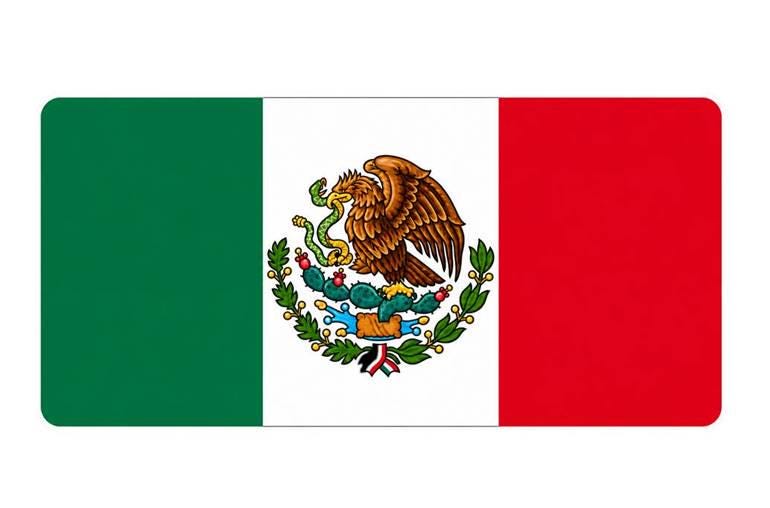 Mexico Flag Sticker, Mexican Flag Vinyl Decal, Mexico Pride Sticker, Mexican Eagle Flag, Laptop Water Bottle Car Decal ST 056