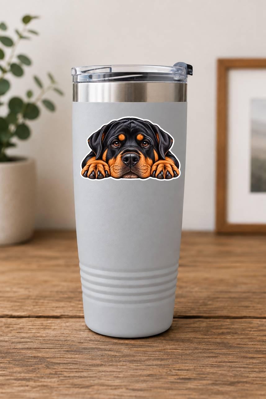 Rottweiler Sticker, Rottie Dog Sticker, Rottweiler Decal, Rottweiler Mom Gift, Rottie Gift, Dog Lover Vinyl Sticker st 101