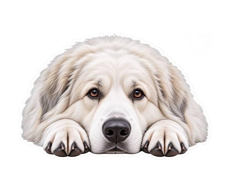 Great Pyrenees Sticker, Great Pyrenees Dog Sticker, Livestock Guardian Dog Decal, Pyrenees Gift, Dog Lover Vinyl Sticker ST 086