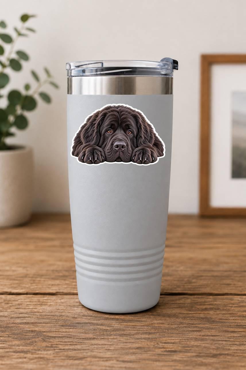 Newfoundland Dog Sticker, Newfie Sticker, Newfoundland Decal, Newfie Dog Gift, Dog Lover Gift, Vinyl Dog StickerST 087