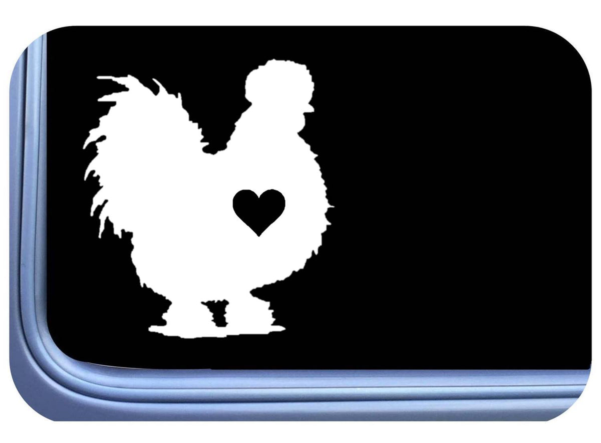 Silkie Chicken Vinyl Decal – 6 Inch