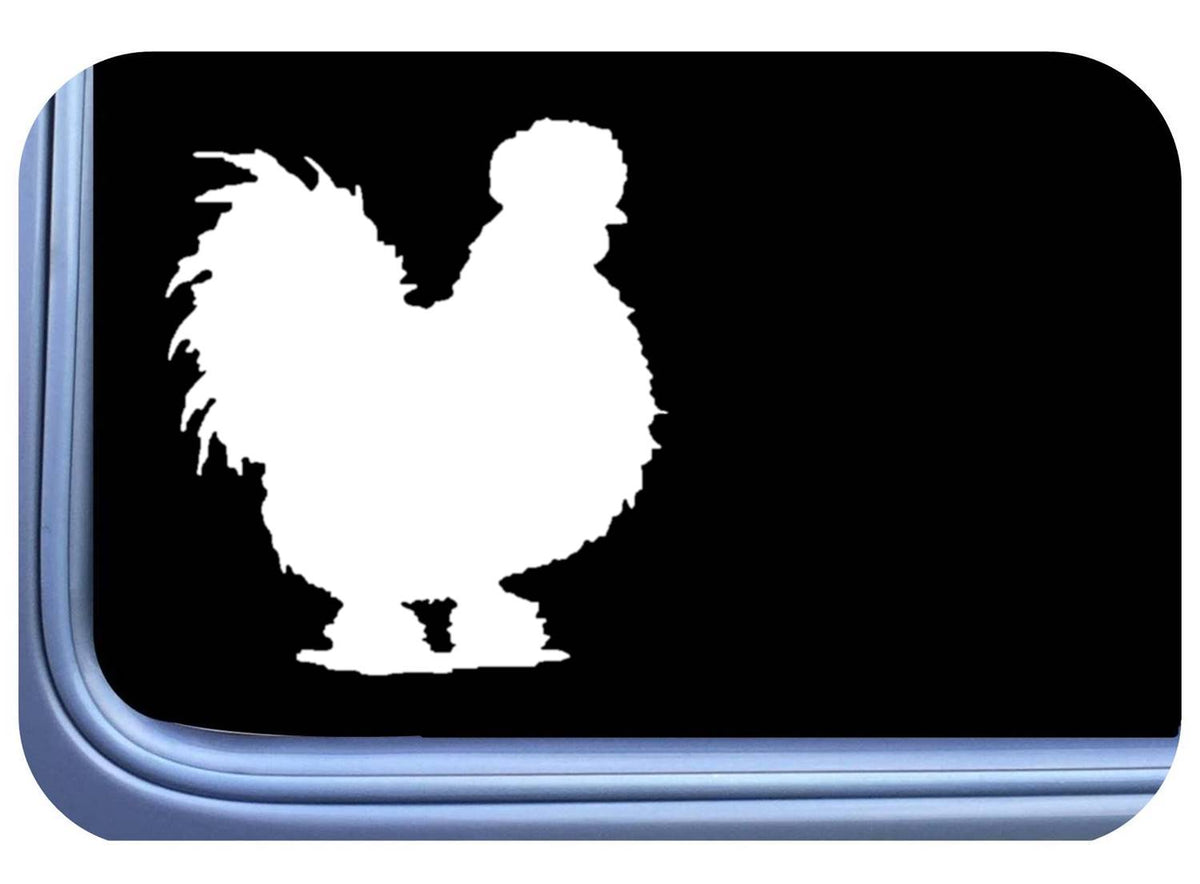 Silkie Chicken Vinyl Decal – 6 Inch