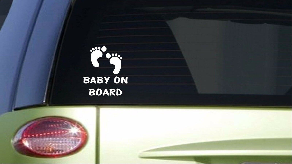 Baby on Board Feet Vinyl Decal – 8 Inch