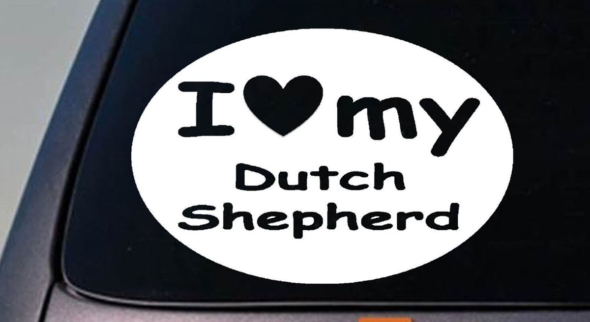 I Love My Dutch Shepherd Schutzhund Vinyl Decal
