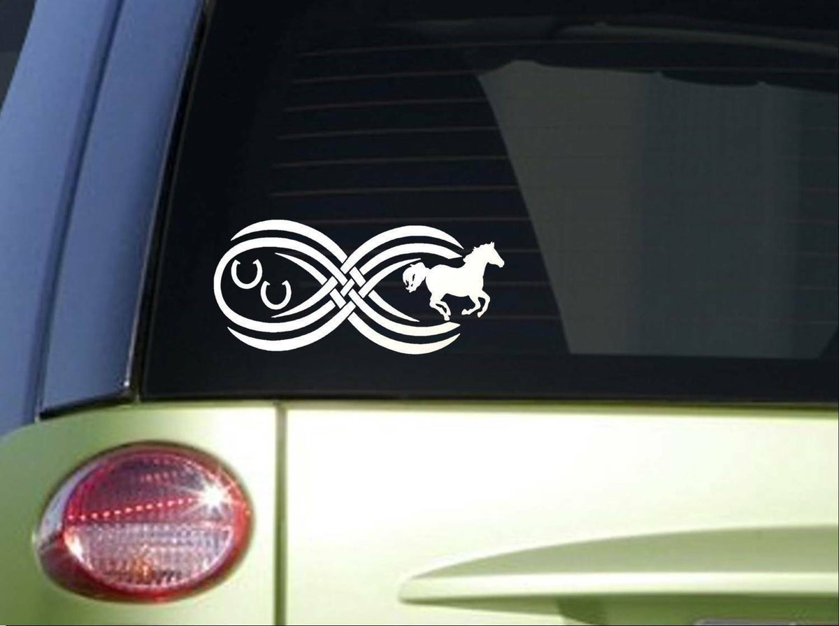 Tribal Horse Running Infinity Vinyl Decal – 8.5 Inch