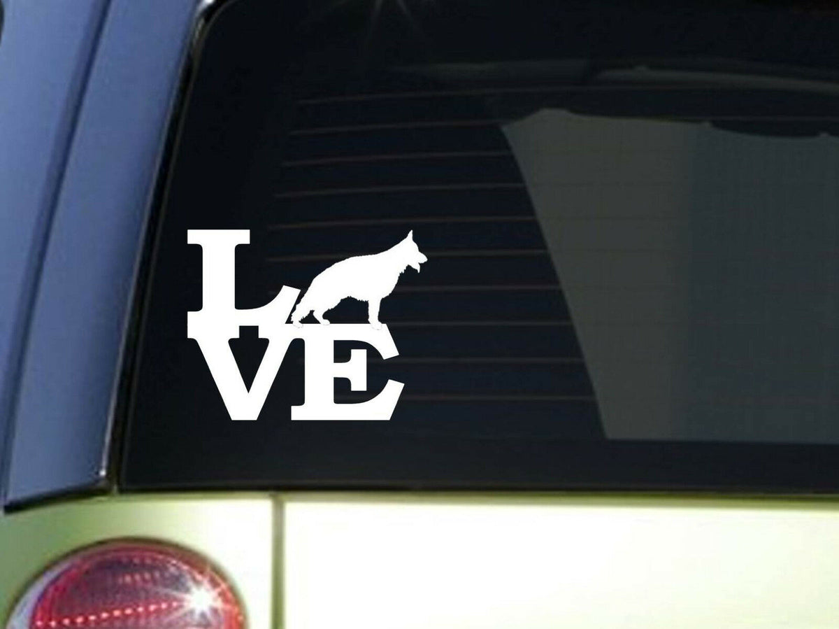 German Shepherd Love Vinyl Decal – 6 Inch