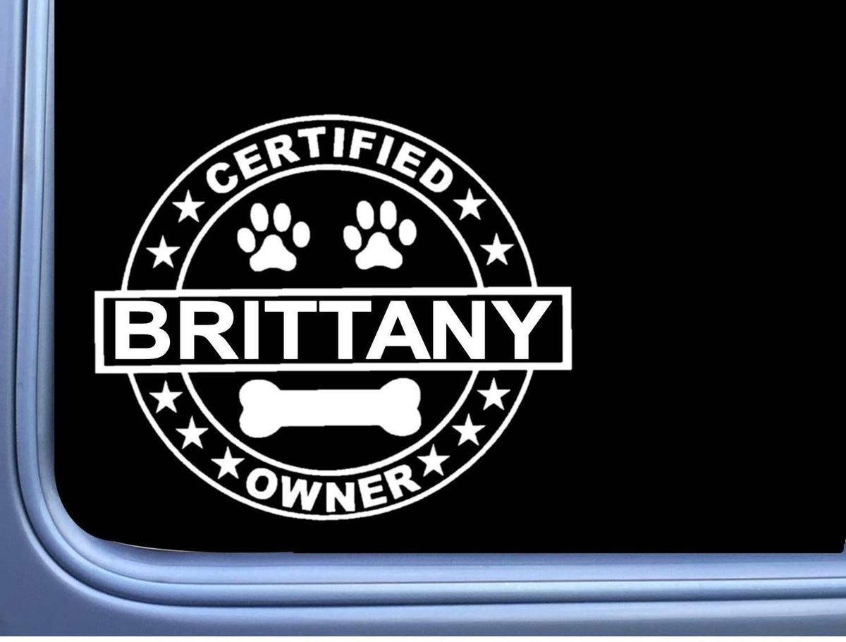 Certified Brittany Spaniel Dog Vinyl Decal – 6 Inch