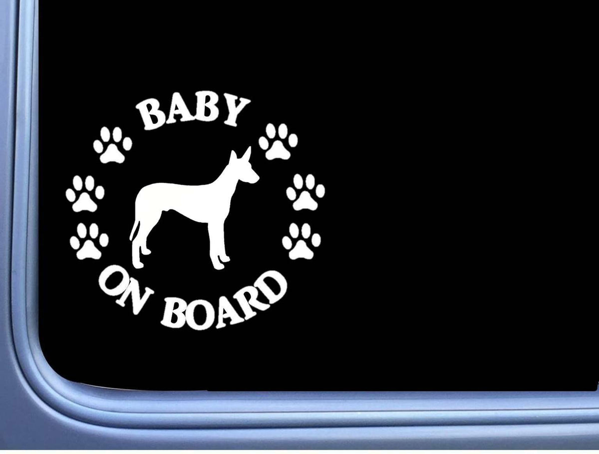 Baby on Board Pharaoh Dog Vinyl Decal – 6 Inch