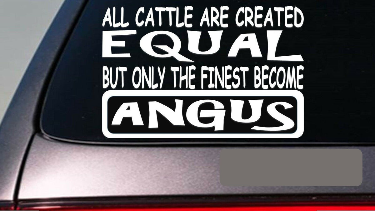 Black Angus All Cattle Equal Vinyl Decal – 6 Inch