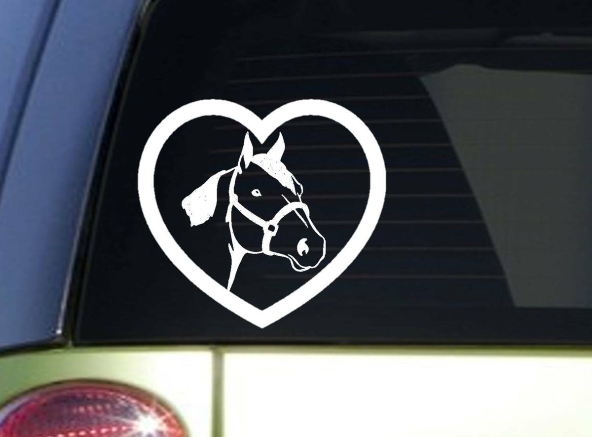 Horse Heart Vinyl Decal – 6 Inch