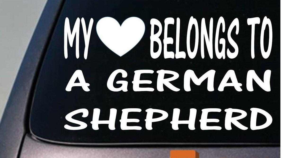 My Heart Belongs to a German Shepherd Vinyl Decal