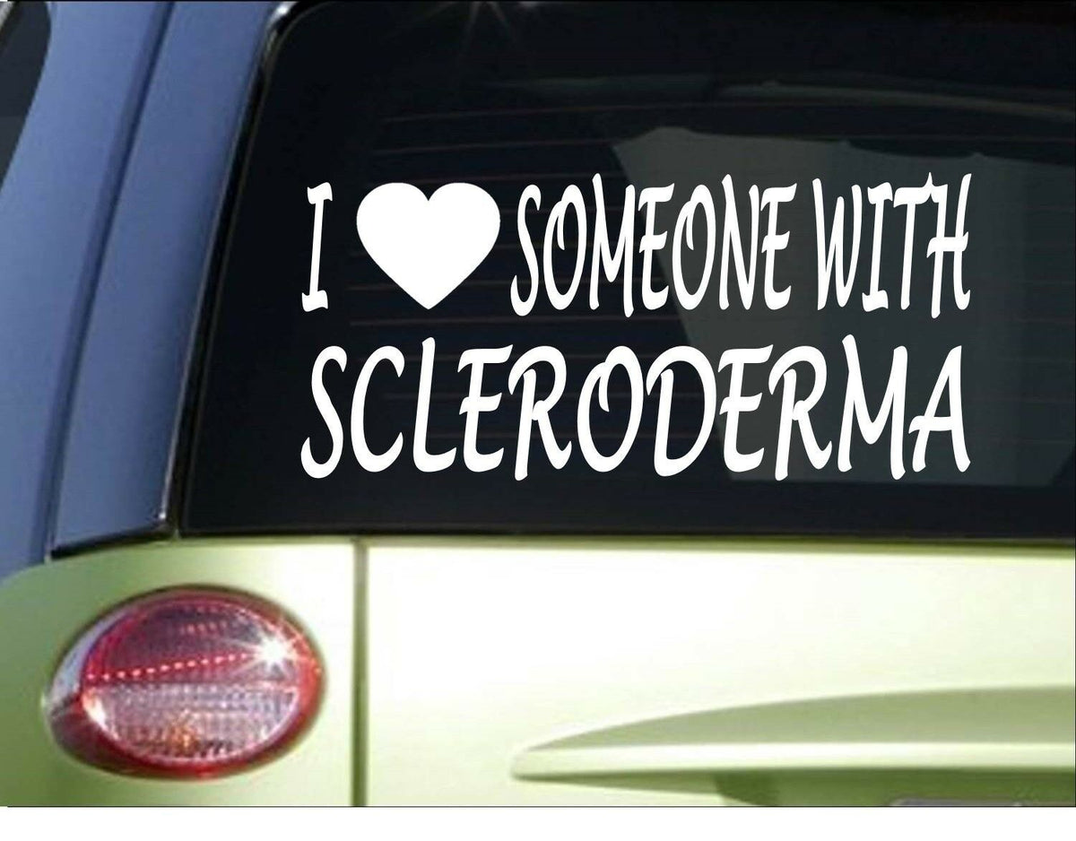 I Love Someone with Scleroderma Vinyl Decal – 8 Inch