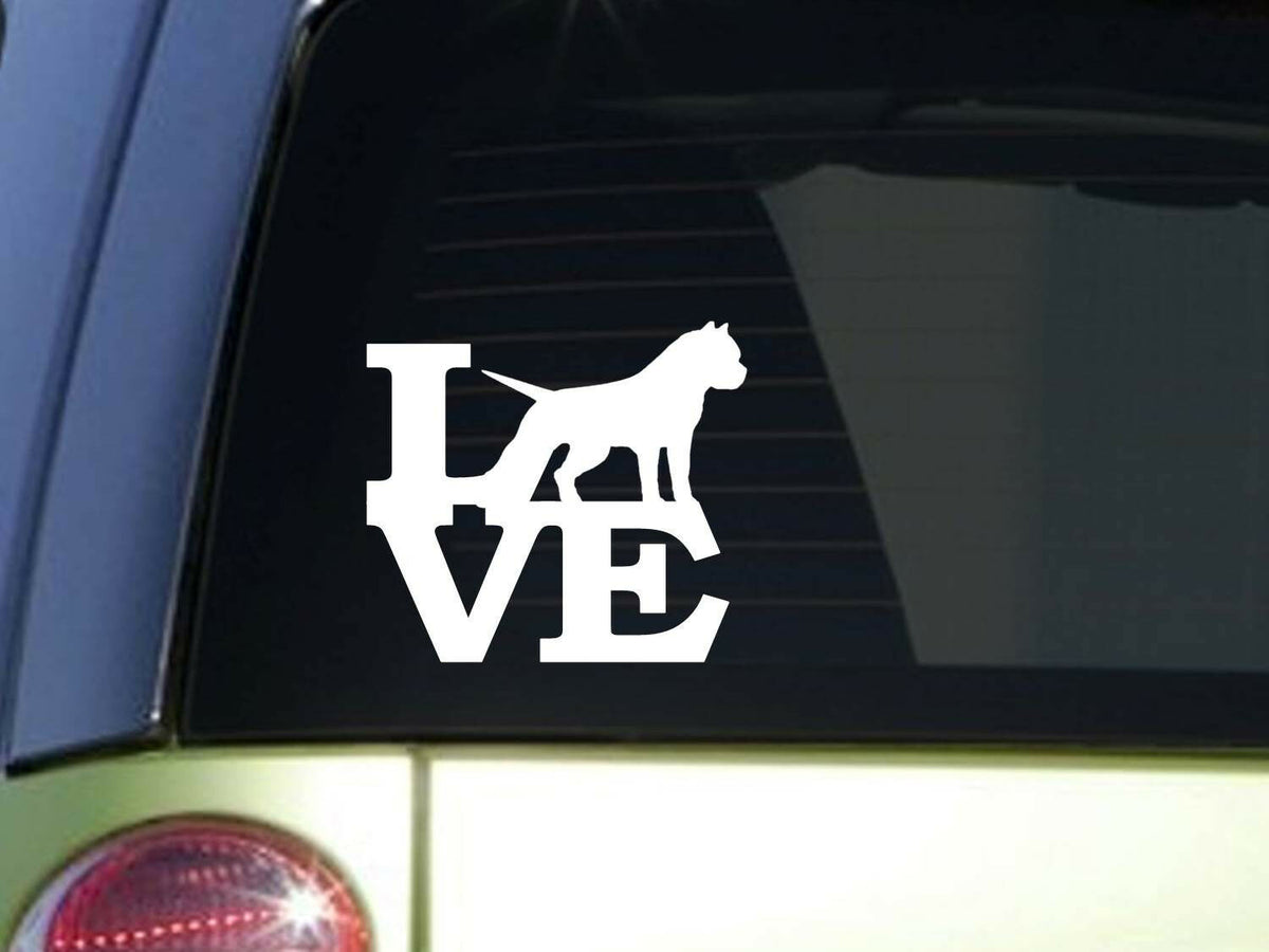 Pitbull Love Vinyl Decal – 6 Inch