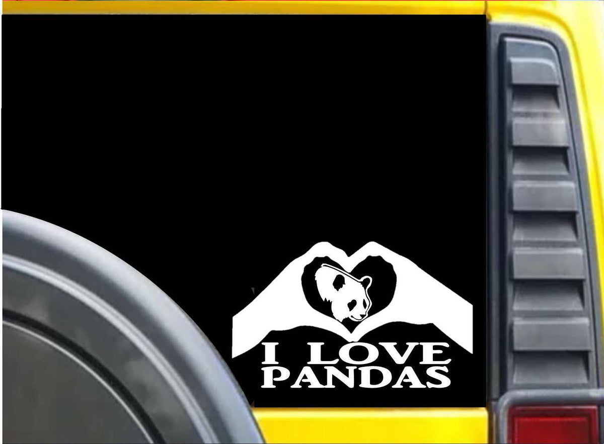 Panda Heart Hands Vinyl Decal – 8 Inch