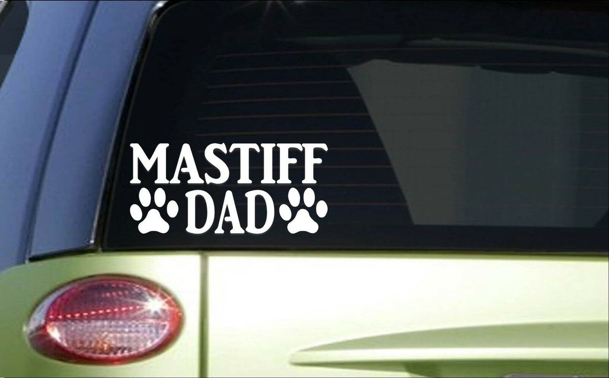 Mastiff Dad Vinyl Decal – 8 Inch