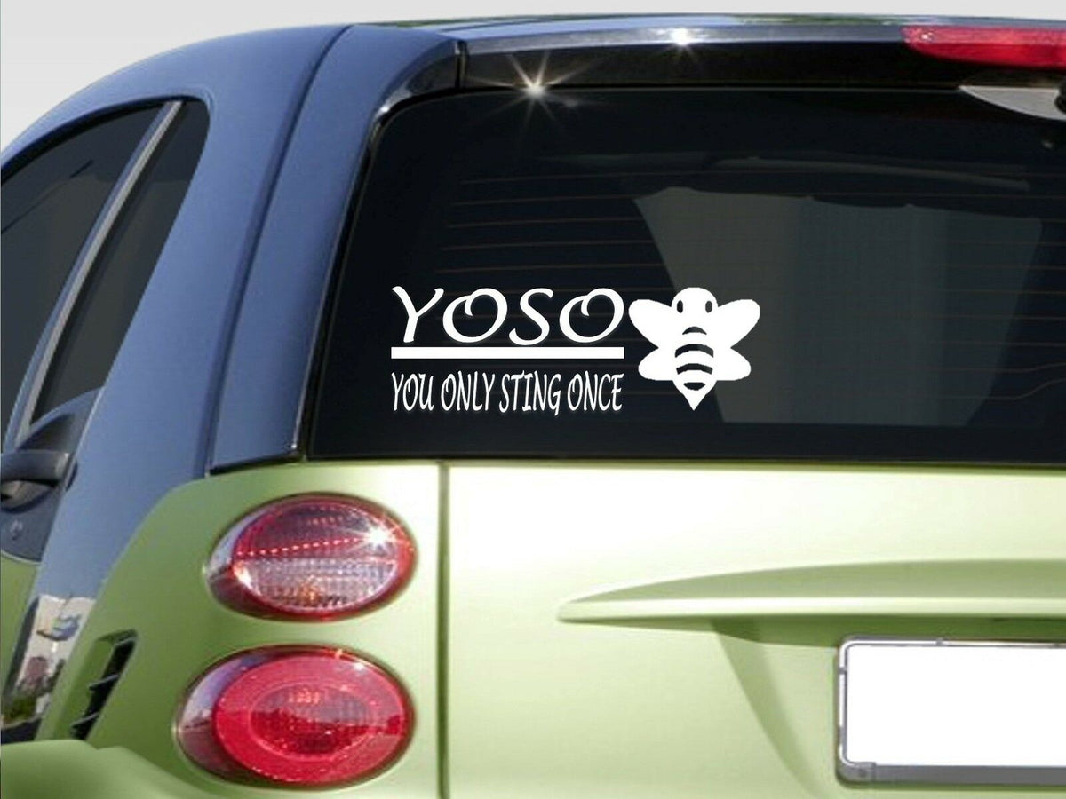 Yoso Bee Suit Smoker Vinyl Decal – 8 Inch