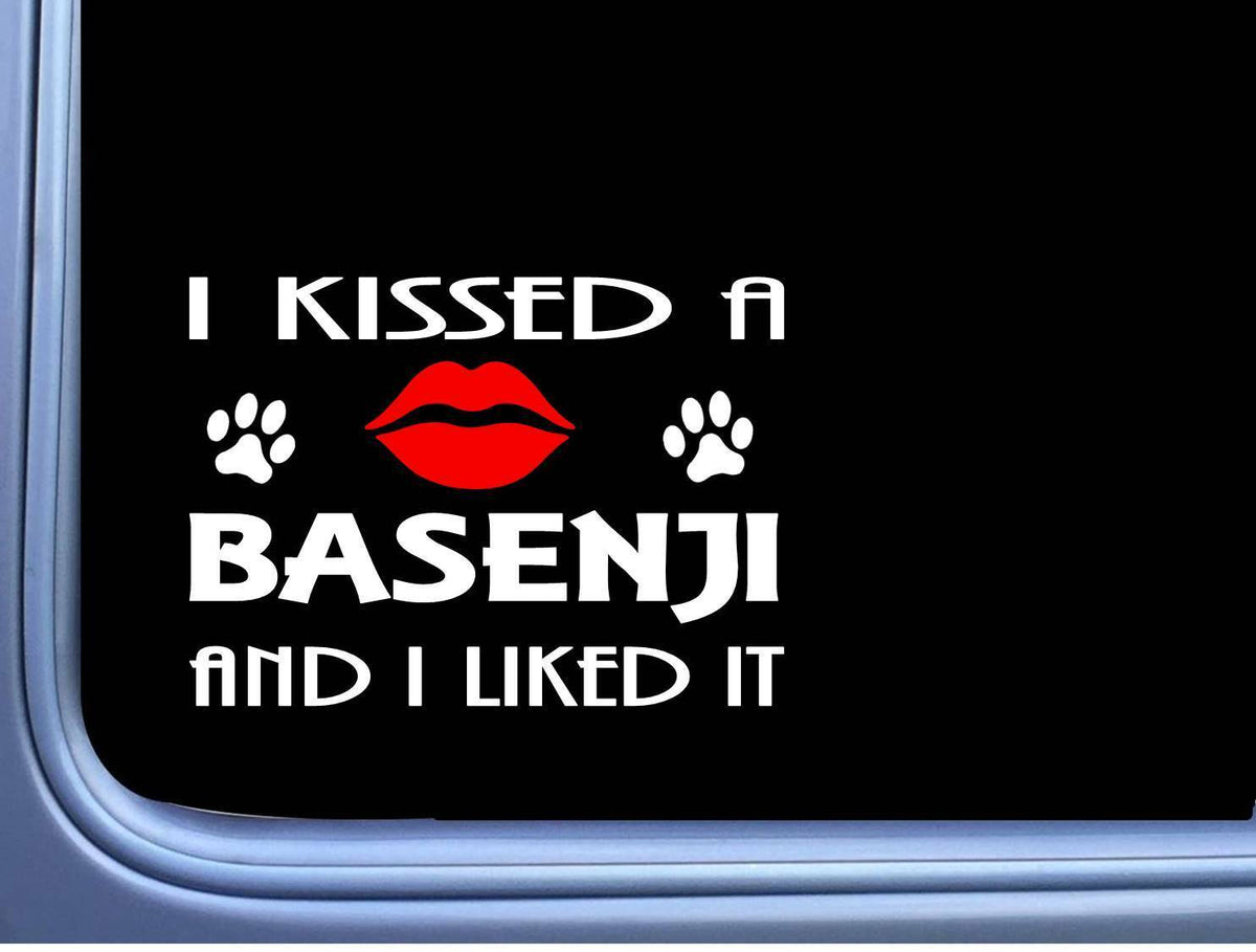 Basenji Kissed Dog Vinyl Decal – 8 Inch