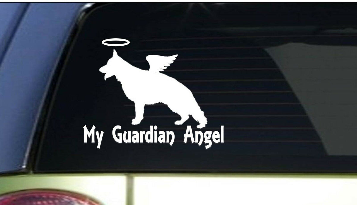 My Guardian Angel Gsd Vinyl Decal – 6 Inch