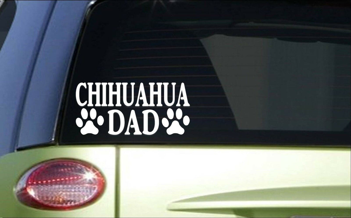 Chihuahua Dad Vinyl Decal – 8 Inch