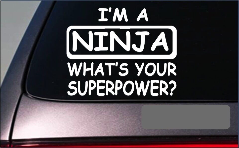 Ninja Superpower Vinyl Decal – 8 Inch