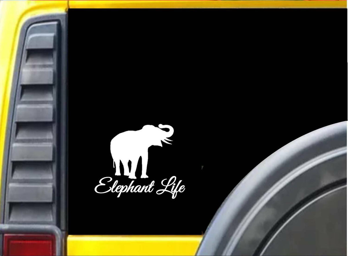 Elephant Life Vinyl Decal – 6 Inch