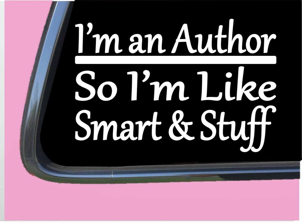 Author Smart Stuff Vinyl Decal – 8 Inch