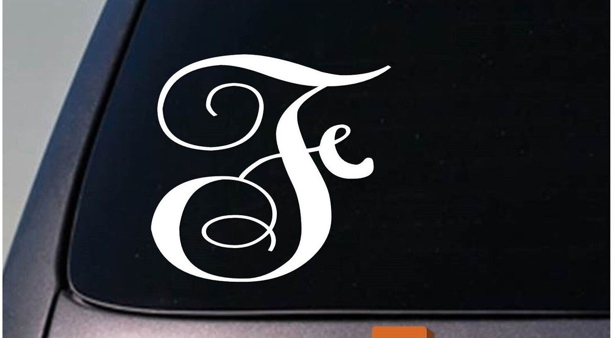 Letter F Monogram Vinyl Decal – 6 Inch