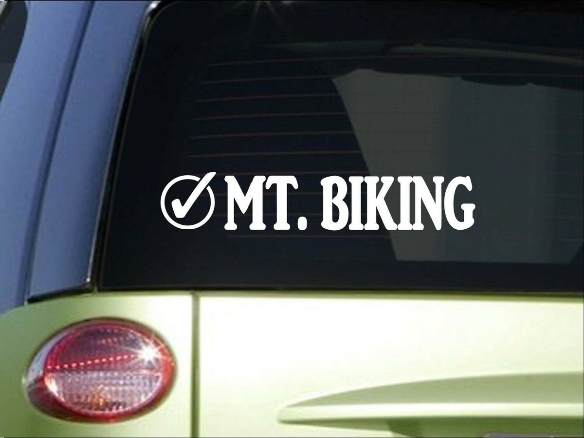 Mt. Biking Check Vinyl Decal – 8 Inch