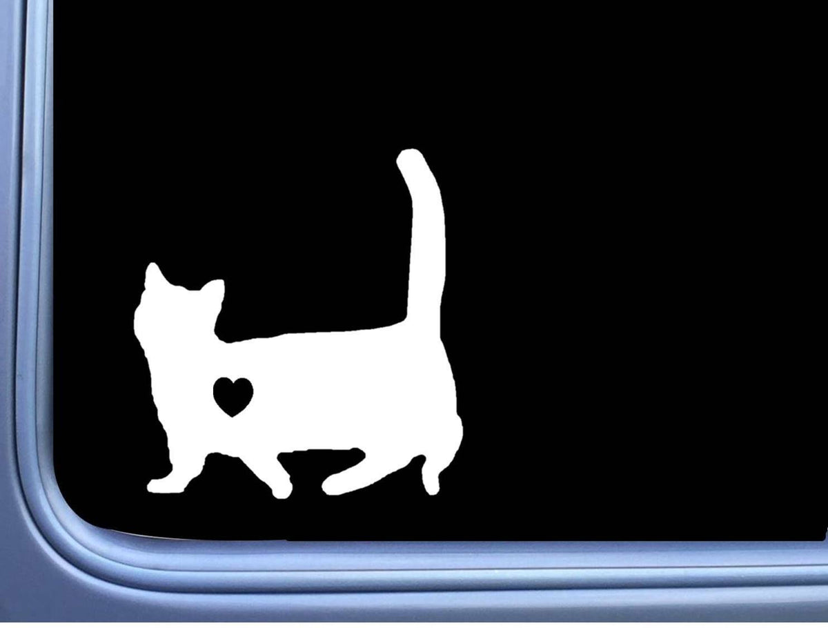 Munchkin Cat Lil Heart Vinyl Decal – 6 Inch