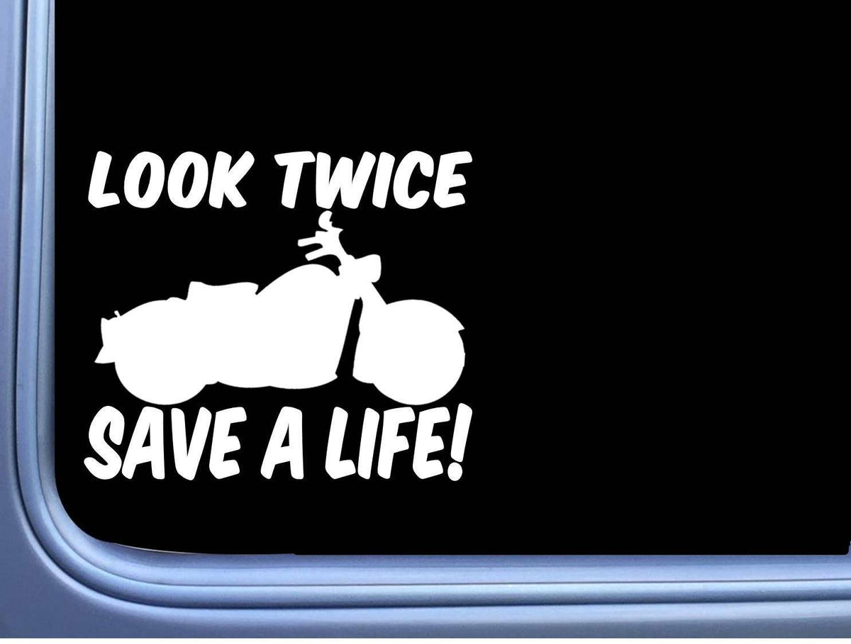 Look Twice Save a Life Vinyl Decal – 6 Inch