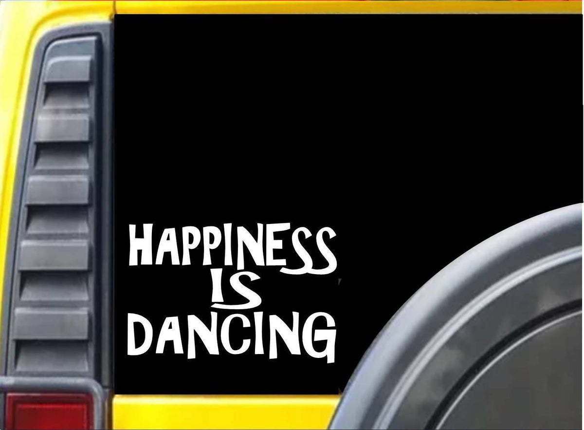 Happiness Is Dancing Vinyl Decal – 8 Inch