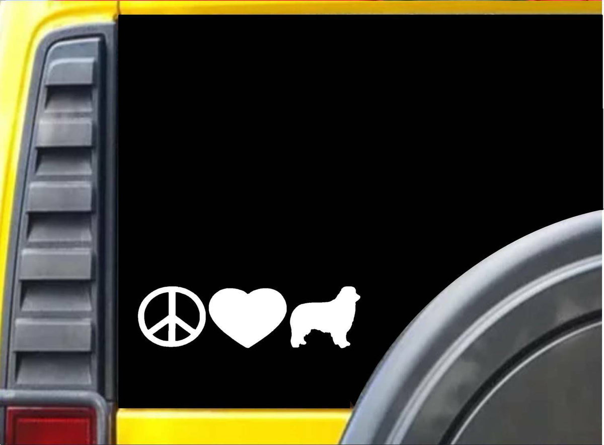 Peace Love Aussie Vinyl Decal – 8 Inch