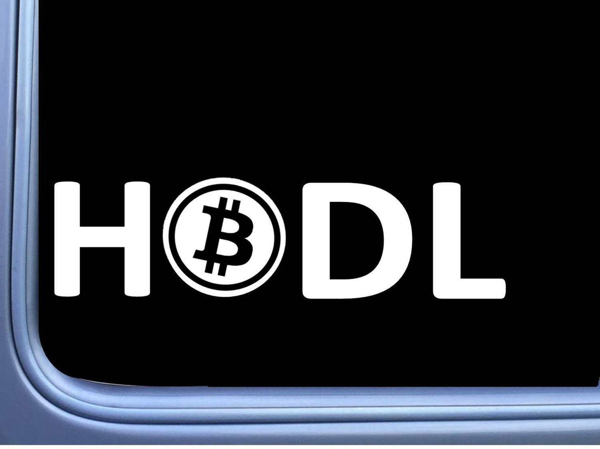 Bitcoin Hodl Vinyl Decal – 8 Inch