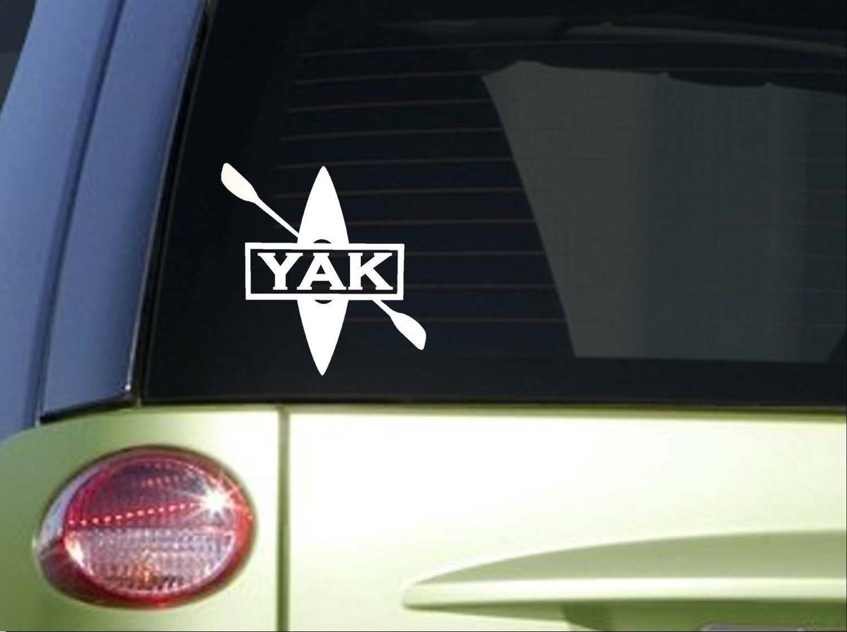 Yak Kayak Vinyl Decal – 8 Inch