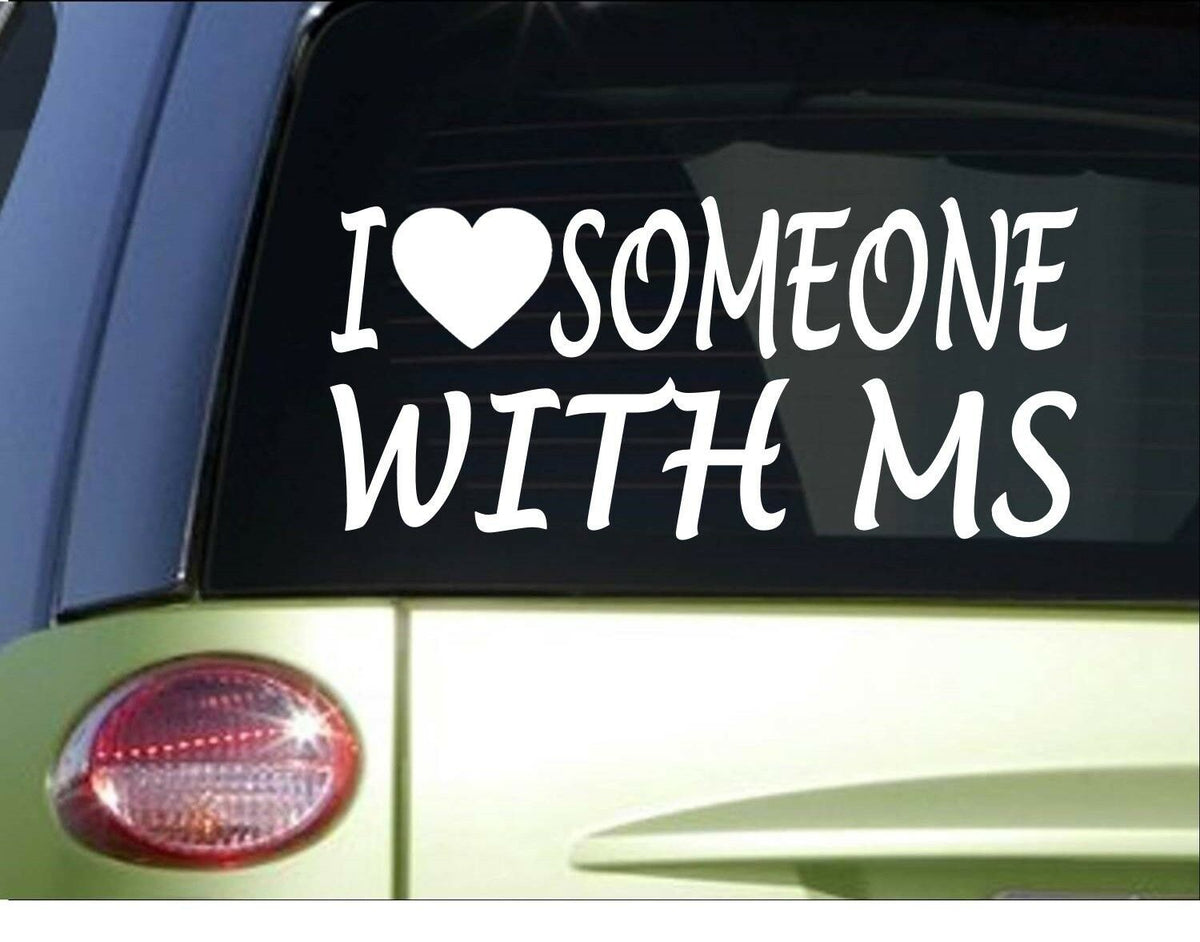 I Love Someone with Ms Vinyl Decal – 8 Inch