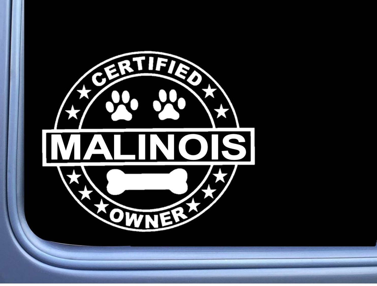 Certified Belgian Malinois Dog Vinyl Decal – 6 Inch