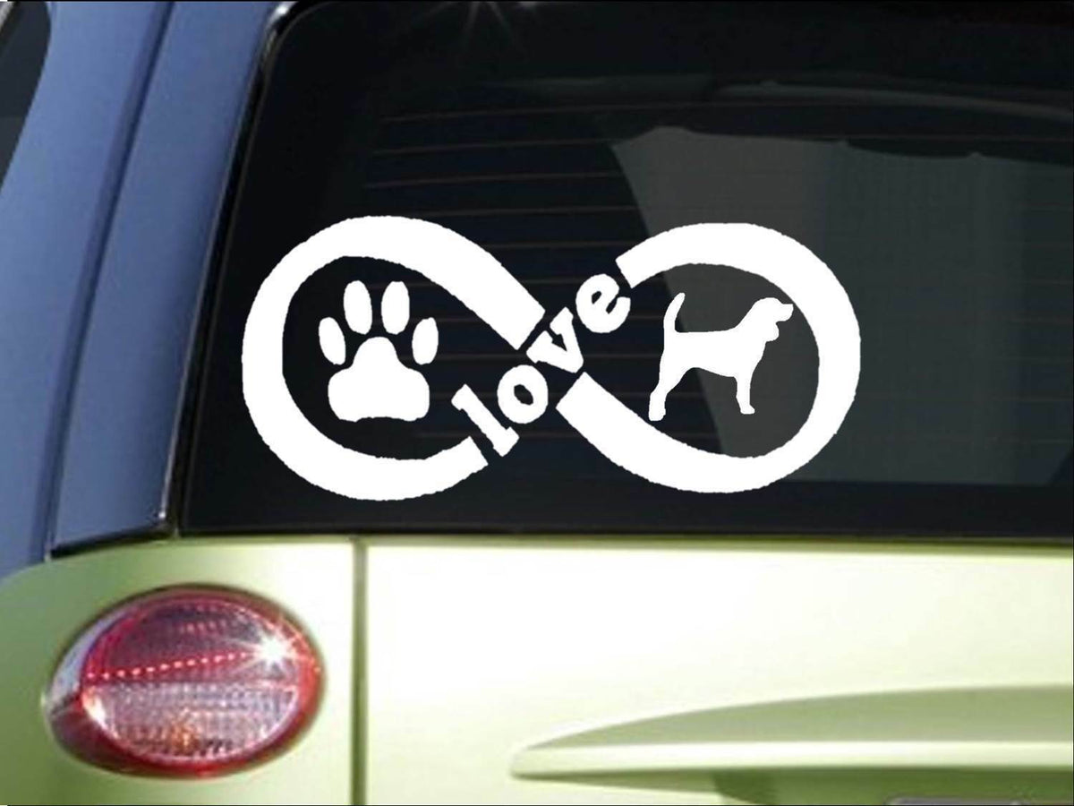 Beagle Hound Infinity Vinyl Decal – 8.5 Inch