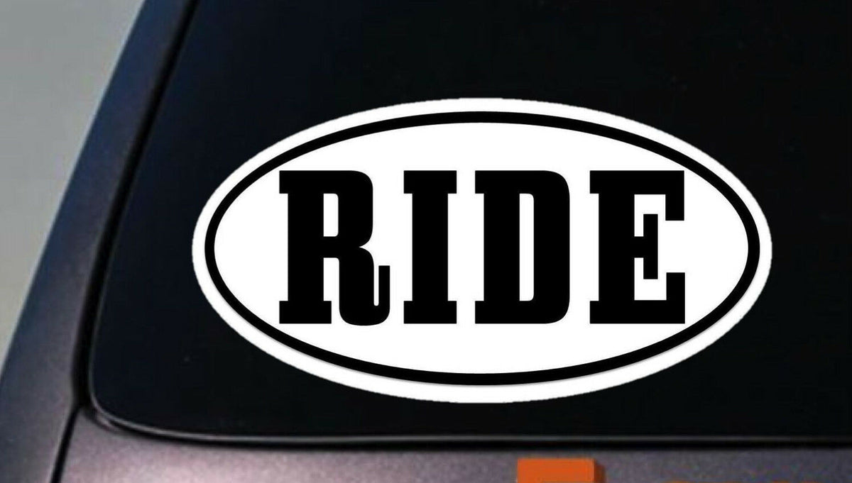 Ride Motorcycle Bike Horse Bull Jetski Saddle Trail Vinyl Decal