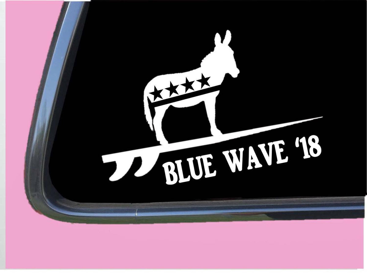 Blue Wave Donkey 2018 Vote Vinyl Decal – 6 Inch