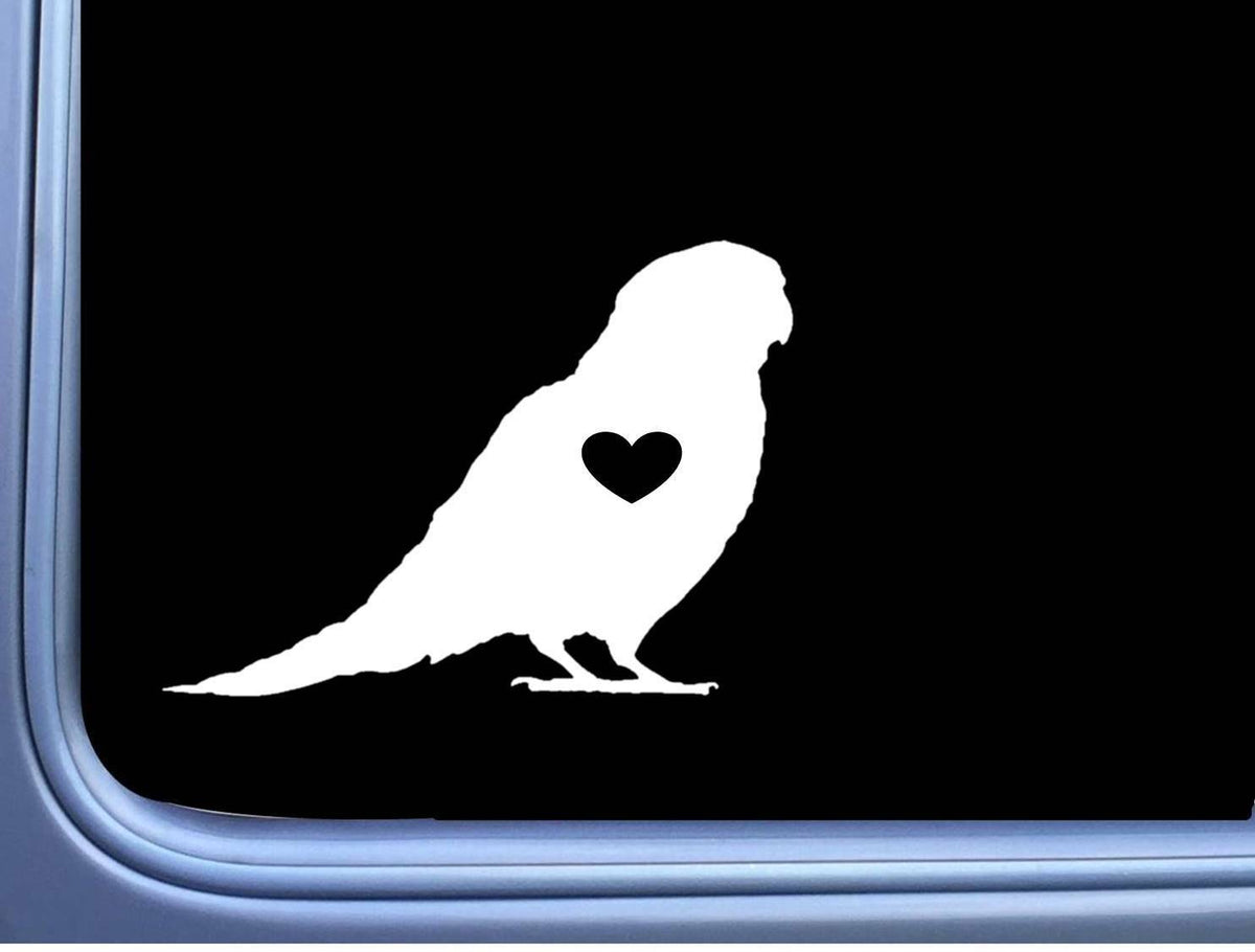 Parakeet Little Heart Vinyl Decal – 6 Inch