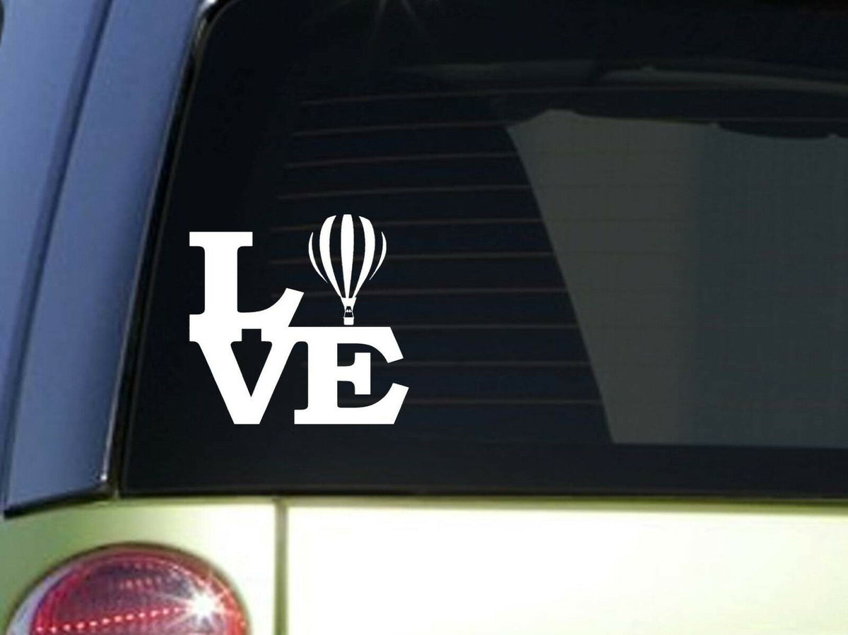 Hot Air Balloon Love Vinyl Decal – 6 Inch