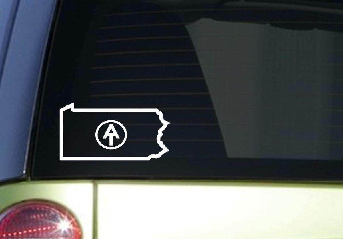 Appalachian Trail Pennsylvania Hiking Vinyl Decal – 8 Inch