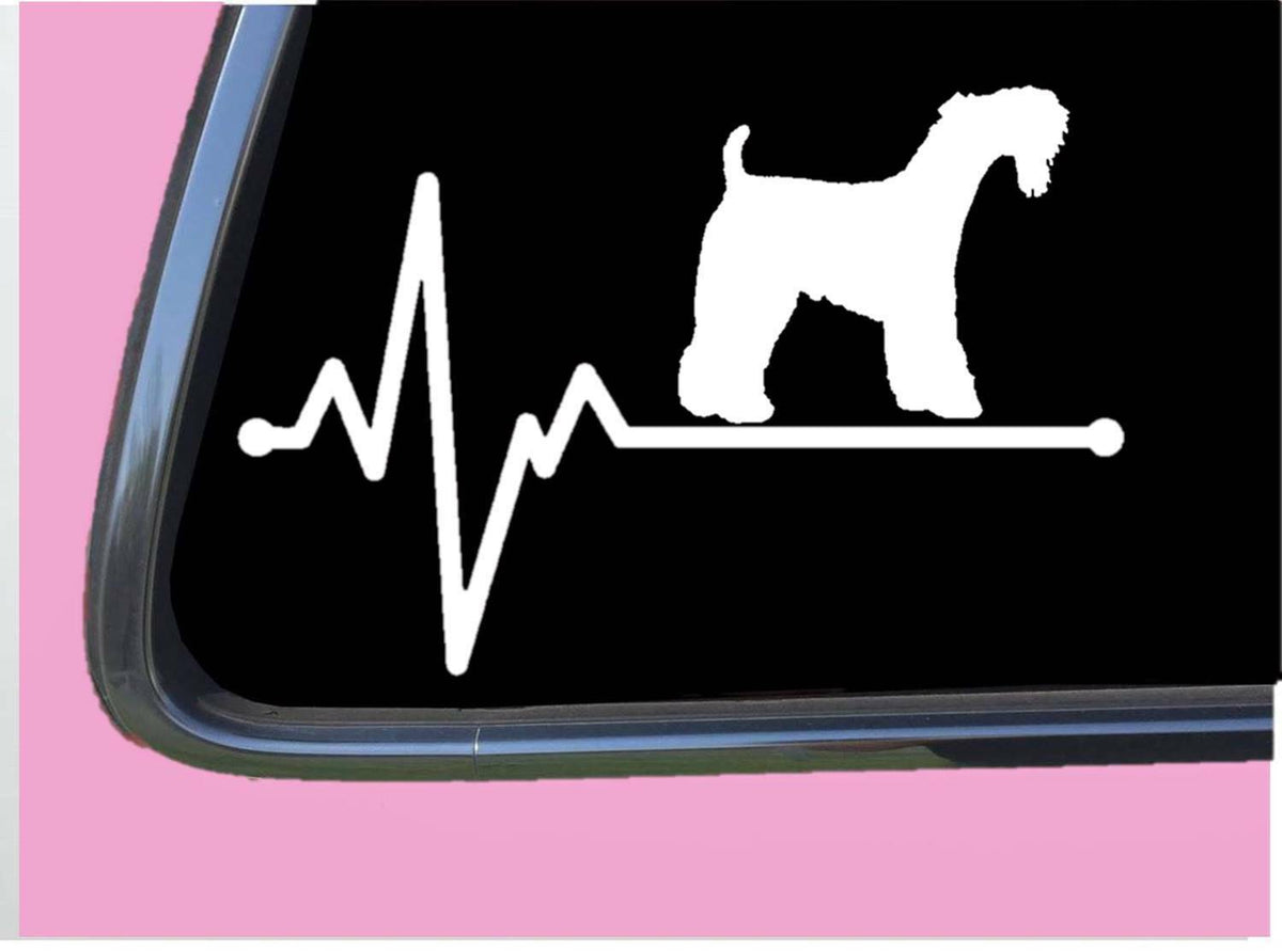 Kerry Blue Terrier Lifeline Vinyl Decal – 8 Inch