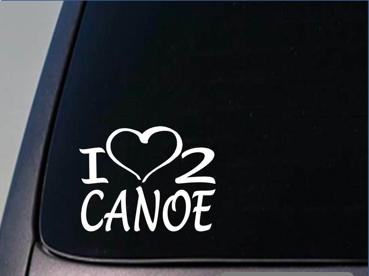 I Heart to Canoe Vinyl Decal – 8 Inch