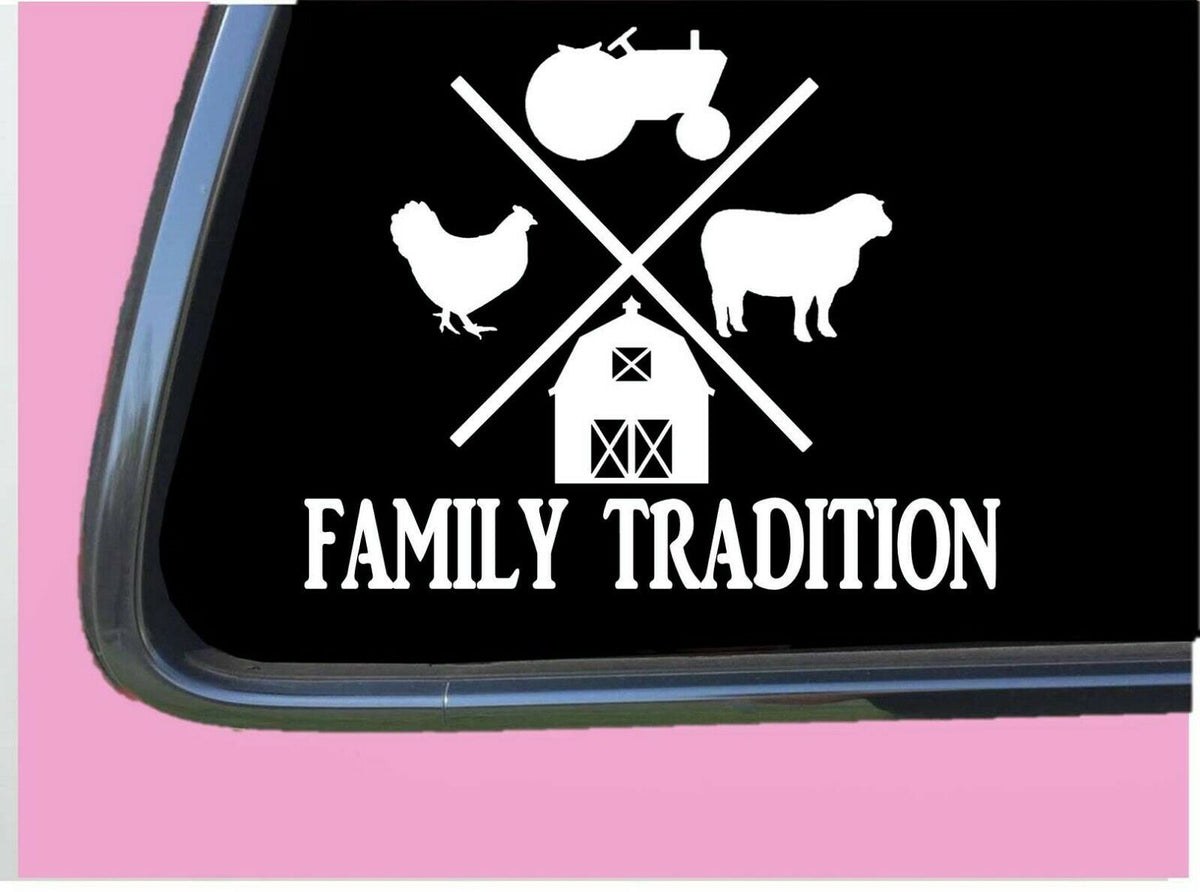 Family Tradition Sheep Vinyl Decal – 6 Inch