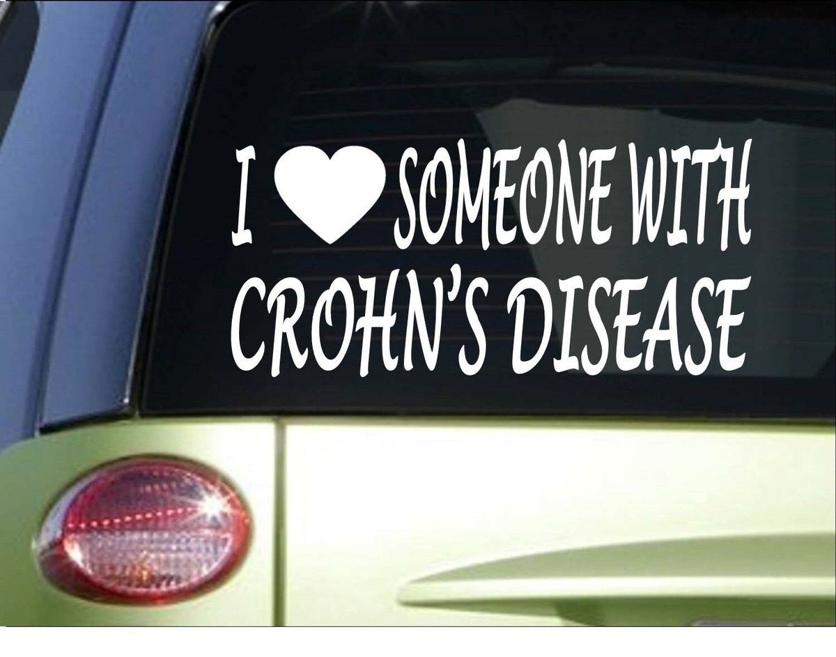 I Love Someone with Crohn's Disease Vinyl Decal – 8 Inch