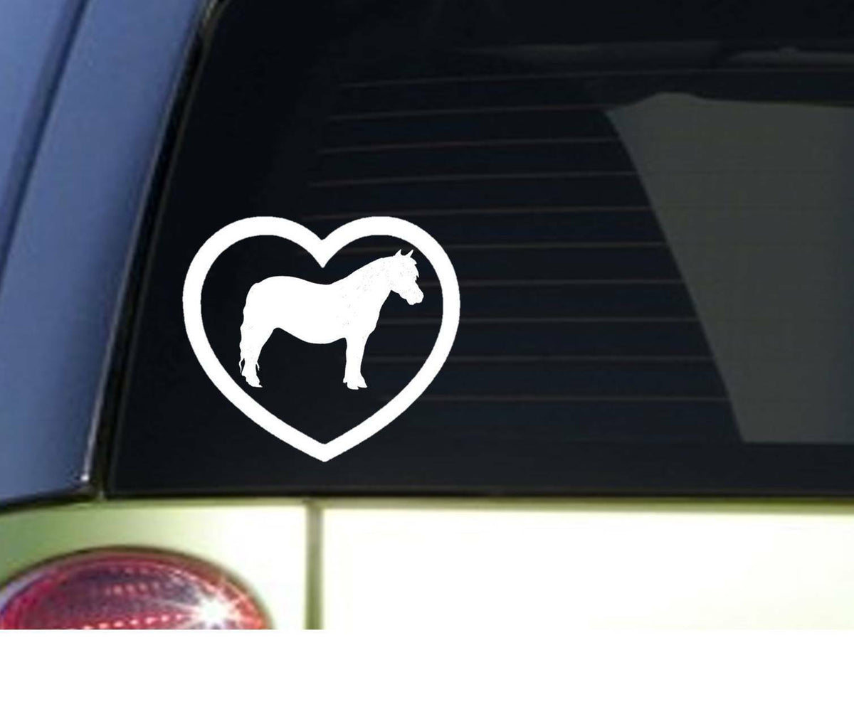 Miniature Horse Heart Vinyl Decal – 6 Inch