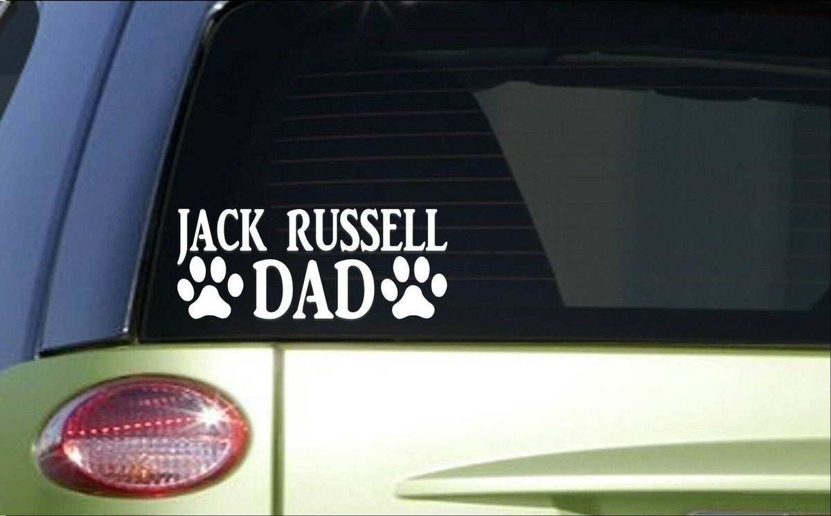 Jack Russell Dad Vinyl Decal – 8 Inch